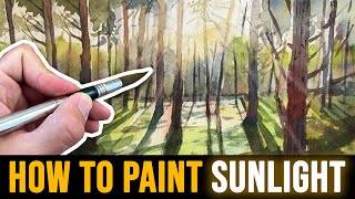 How to Paint Sunlight Shining Through Trees