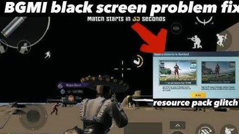 BGMI Black screen problem solved | bgmi resource pack problem|black screen problem in bgmi