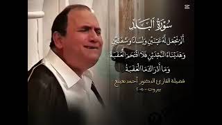 سورة البلد بصوت المقرئ الشيخ الدكتور أحمد نعينع