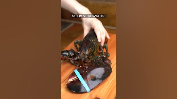 랍스터 손질하는 방법
