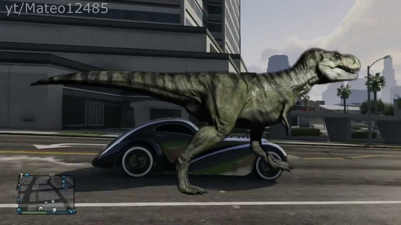 GTA 5 Dinosaurs (Dinosaurs in GTA V) YouTube