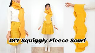 How To Sew Wavy Fleece Scarf (sewing pattern available!)