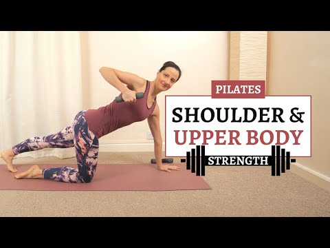 Upper Body & Shoulder Strengthening With Weights | 15 Min Pilates Workout At-Home