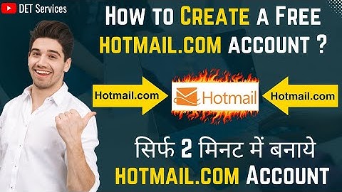 How to Create Hotmail.com Account in 2023? | सिर्फ 2 मिनट में बनाए Hotmail.com account?