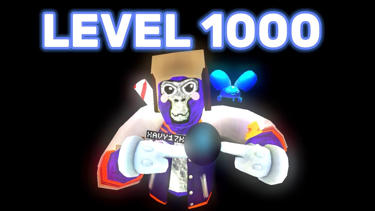 Я достиг 1000-го уровня в игре Gorilla Tag! 🎉