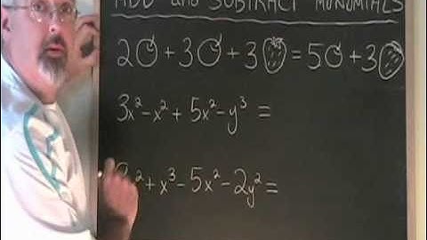 Add and Subtract Monomials