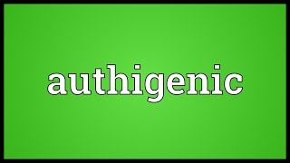 Authigenic Meaning