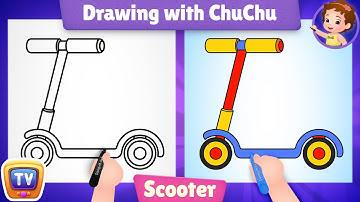 How to Draw a Skate Scooter? - More Drawings with ChuChu - ChuChu TV Drawing Lessons for Kids