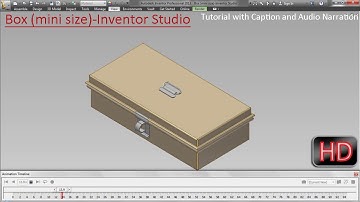 Box (mini size)-Inventor Studio-Autodesk Inventor (with caption and audio narration)