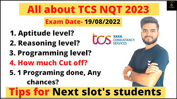 tcs nqt queries 2023 | nqt 2023 exam level #tcsnqt2023 #tcs