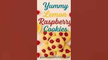 THESE LEMON Raspberry Cookies Melt in Your Mouth 🍪 #Shorts