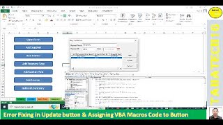 Celebrity Part 08 - Error Fixing in Update button & Assigning VBA Macros Code to Button Wealth
