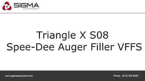Triangle X S08 Spee-Dee Auger Filler VFFS