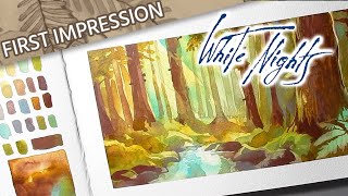 WHITE NIGHTS Watercolor First Impressions & A Timelapse