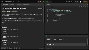 287  Find the Duplicate Number in java