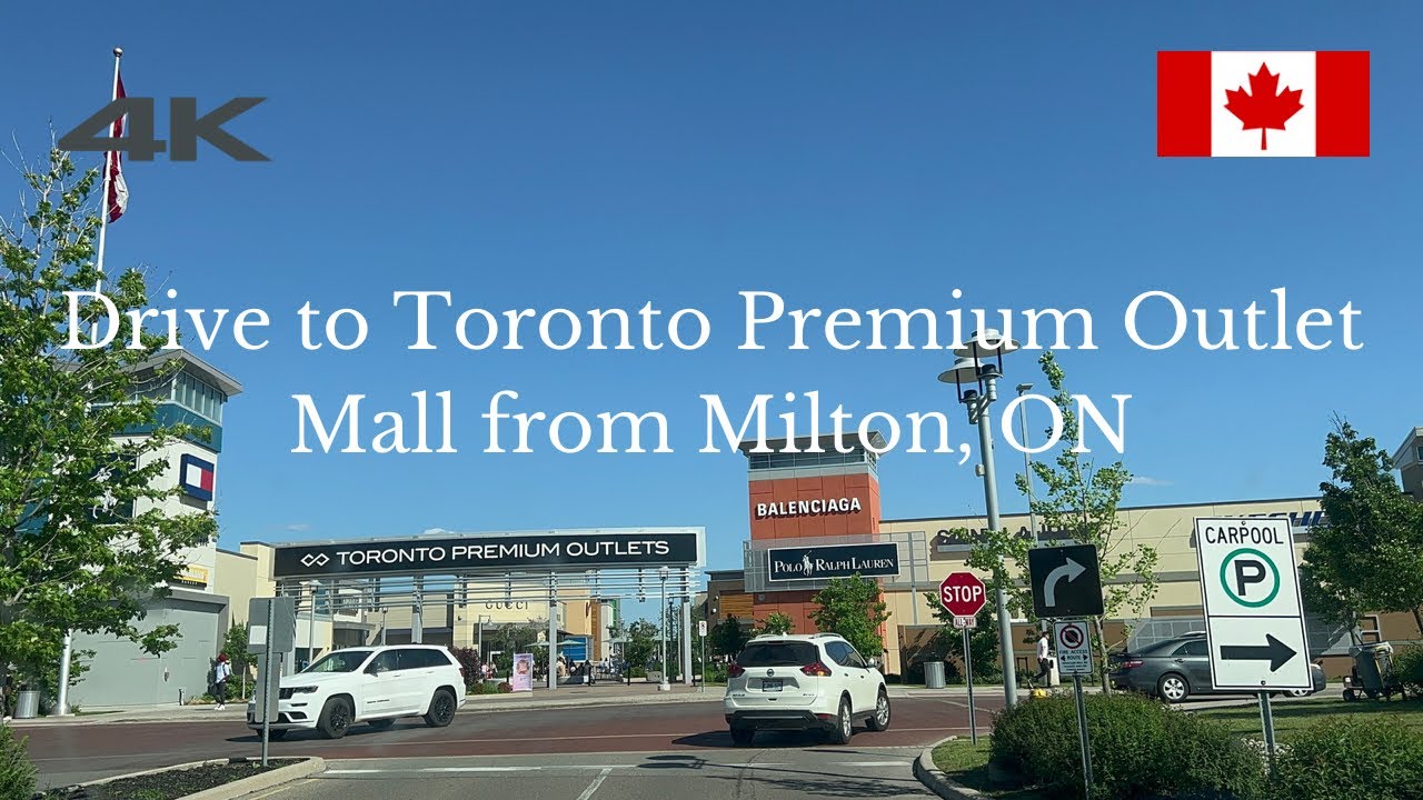 4K, Drive from Milton to Toronto Premium Outlet Mall