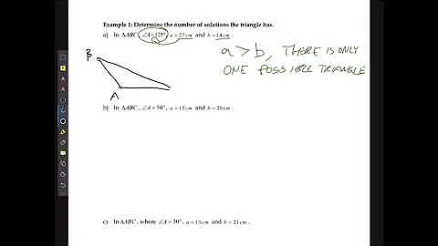 M20-1 Ambiguous Case of Sine Law Part 1