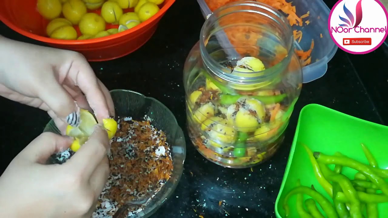 تخليل الليمون بالعصفر وحبة البركة