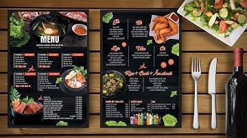 Hướng dẫn thiết kế Menu cực đơn giản bằng Photoshop | Design Dạo