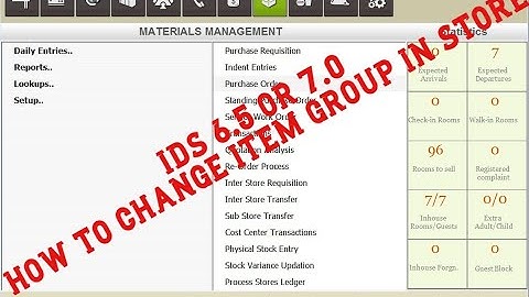 IDS NEXT 6.5 OR 7.0 HOW TO CHANGE ITEM GROUP IN STORE