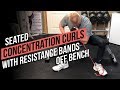 How to Do Seated Concentration Curls with Resistance Bands