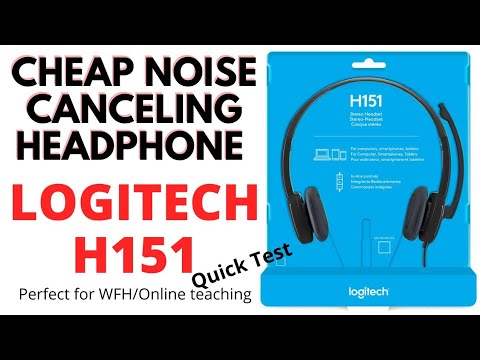 LOGITECH H151 Quick Test | Noise Canceling Headset | Good for Online Classes