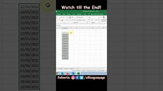 Fill Date Option को Excel में कैसे उपयोग करें | All About Excel Fill Date Option in Hindi shorts