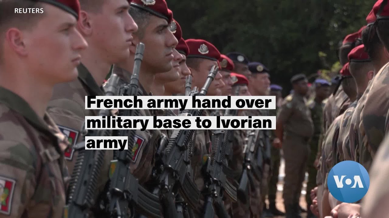 French army hand over military base to Ivorian army