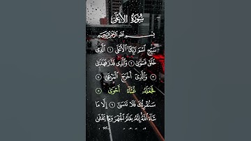 سورة الأعلى... الشيخ سعد الغامدي ❤🍃