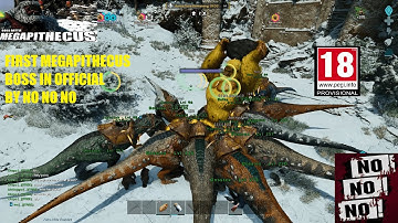 ARK ASCENDED DAY 4 MEGATRIBE FIRST MEGAPITHECUS BOSSFIGHT ON OFFICIAL BY NO NO NO