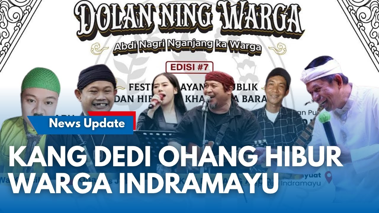 🔴 HIBURAN RAKYAT Ala Gubernur Jabar Kang Dedi di Indramayu Bareng Ohang, Ada Wa Kancil yang Kocak