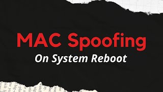 Spoof MAC Address Automatically On System Boot screenshot 3
