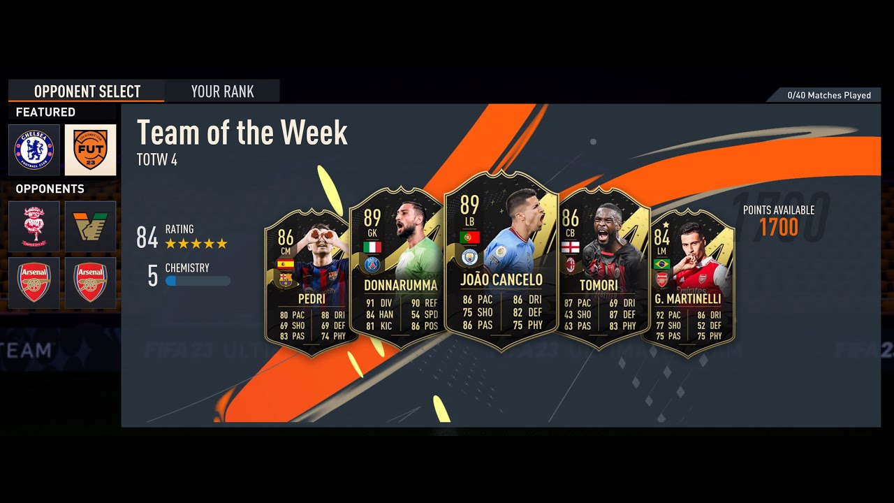 TOTW 4 Match in FIFA 23 - YouTube