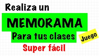 Create a super easy educational MEMORAMA. Educational and teaching material. Educational game for... screenshot 5