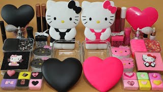 Mixingblack Vs Pink Eyeshadow And Makeup,Parts,Glitter Into Slimesatisfying Slime Videoasmr