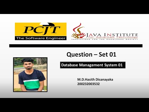 Question Set 1 | Database Management System | java Institute