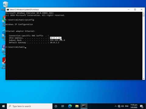 How to get Local IP Address via cmd (Windows)