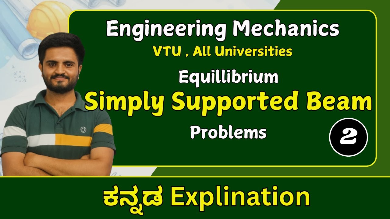 Simply supported beam Problem | Engineering Mechanics | VTU , All Universities