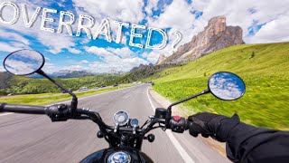 Most Overrated Mountain Pass of the Dolomites! | Relaxing Motorcycle Ride