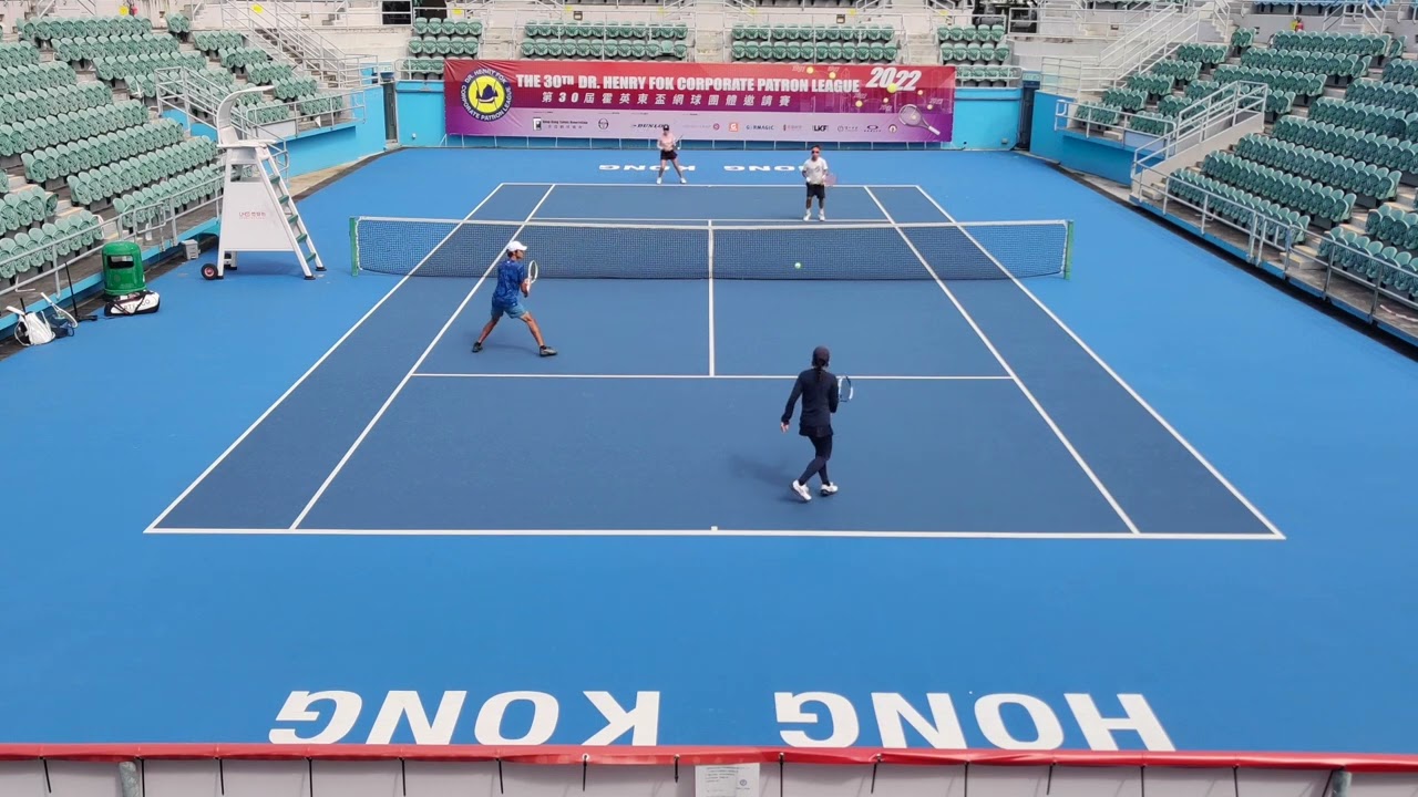 mixed double tennis game at center court vp chris anthony adora sherman
