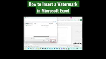 How to Insert a Watermark in Excel #watermark #excel #shorts #exceltips #tipsandtricks #viralvideo
