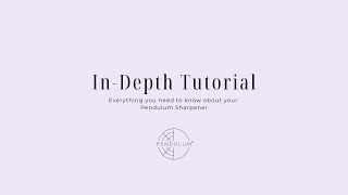 In Depth Tutorial on how to use the Pendulum Sharpening Tool Profile
