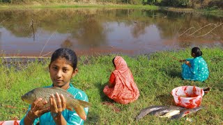 Fishing Video | amazing girls hook fishing | new fishing technique | american fish with big catfish