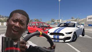 can a mustang gt350 beat a civic with a laptop? | BEAM.NG EXPERIMENTS