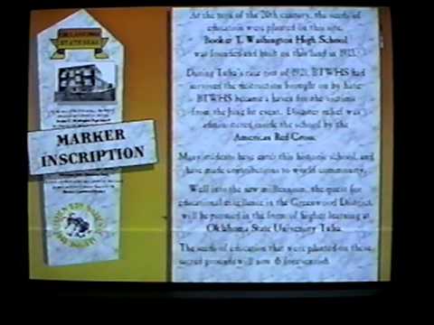 BOOKER T WASHINGTON HIGH SCHOOL HISTORICAL MARKER; GREENWOOD DISTRICT ...