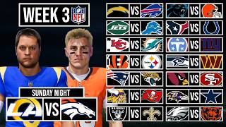 I Simulated Every NFL Week 3 Game in Madden 27