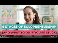 6 stages of solopreneurship (and how to get UNSTUCK from any of these stages)