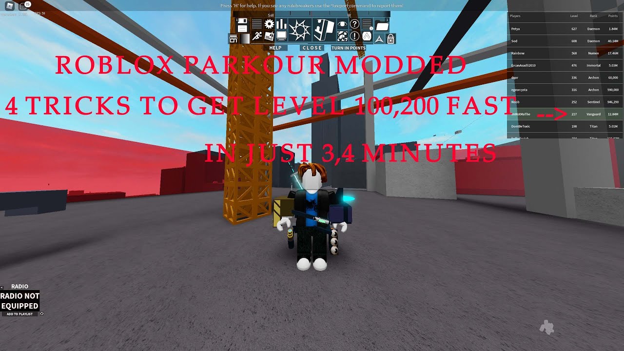 650X] Parkour Modded - Roblox