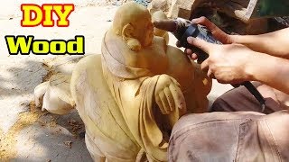 Amazing Created Maitreya Buddha Statue | DIY Techniques Woodworking