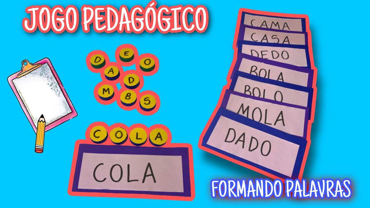 Jogo Educativo para Alfabetização Infantil Dominó de Palavra